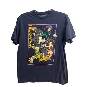 My Hero Academia Size Medium Navy Blue Character Tee T-Shirt Anime